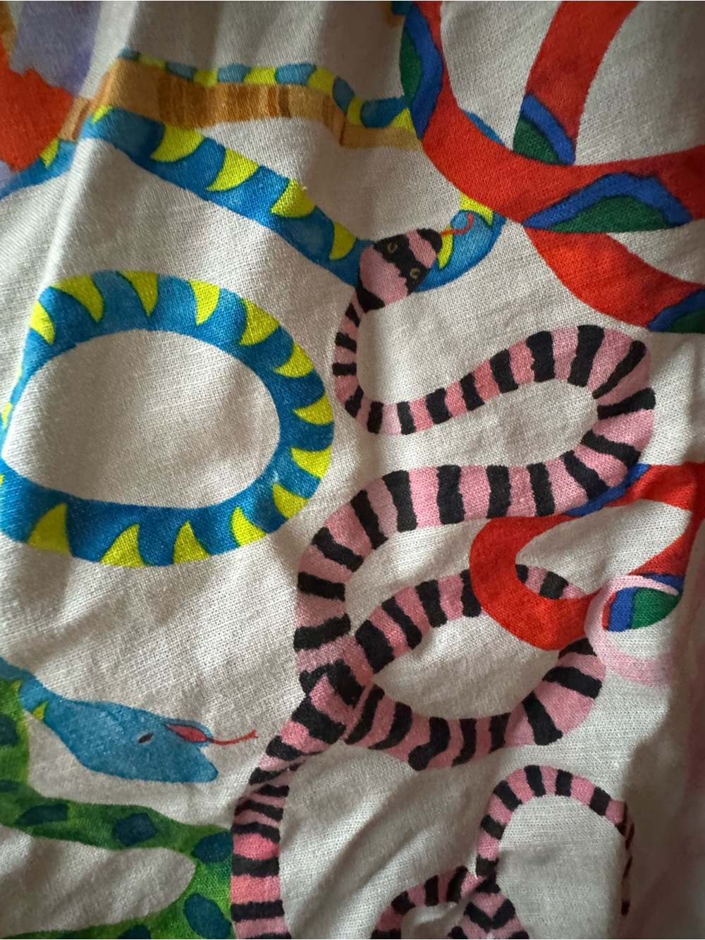 Rachel Antonoff Multicolor Snake-Print Linen-Cotton Shorts 2X Anthropologie EUC - Picture 10 of 13